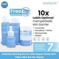 ANIMATE SKINCARE 5IN1 DAN 3IN1 WHITENING/SKIN BARRIER/ACNE SERIES FREE POUCH &amp; ANIMATE VITAMIN E FACIAL ESSENCE BPOM