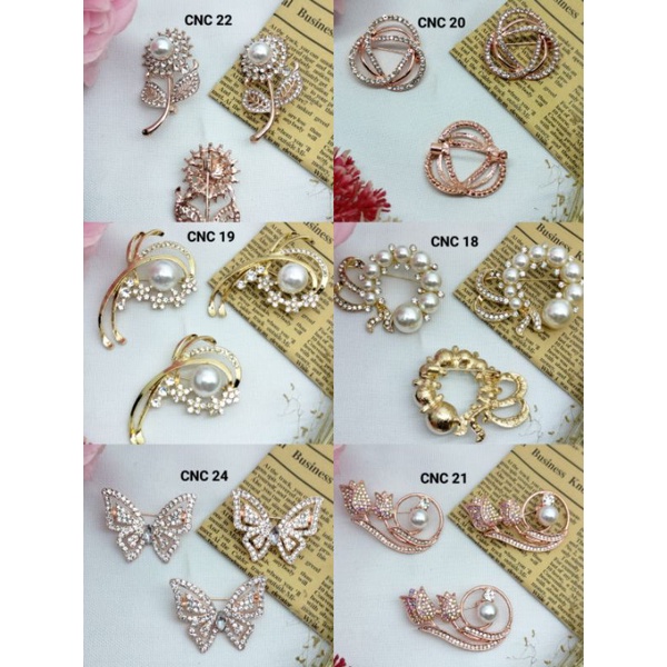 Bros korea cantik / Bros hijab Mutiara /pcs