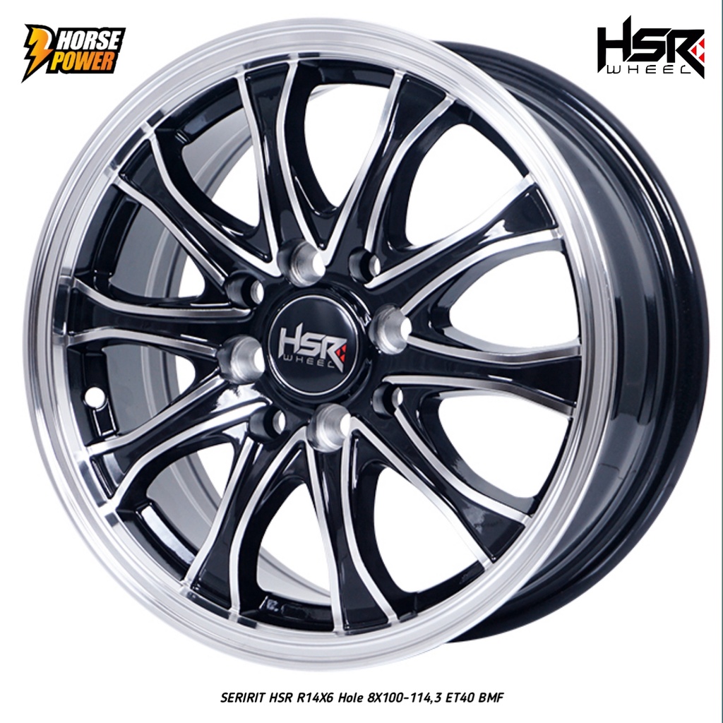 Velg Mobil Racing Ring 14 - Hsr Wheel Seririt - Cocok Untuk Chevrolet Aveo - Spark / Cherry QQ / dll