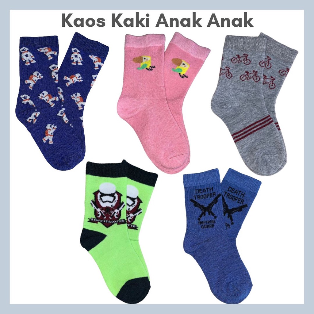Kaos Kaki Anak motif - Kaos Kaki Anak Perempuan - Kaos Kaki Anak Sekolah SD - Kaos Kaki Anak Laki La