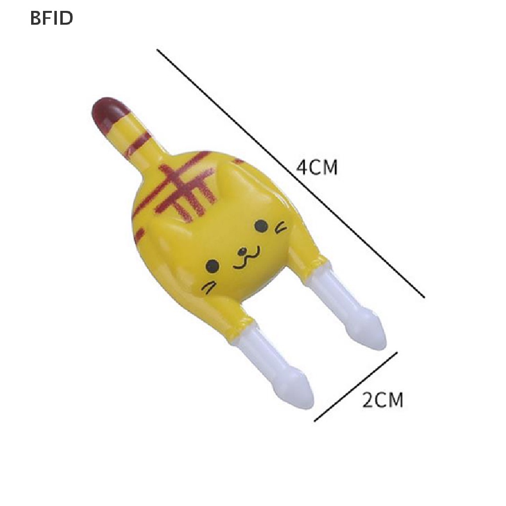 [BFID] 7 Pcs Lucu Mini Hewan Kartun Buah Garpu Makan Siang Bento Aksesoris Dekorasi Pesta [ID]