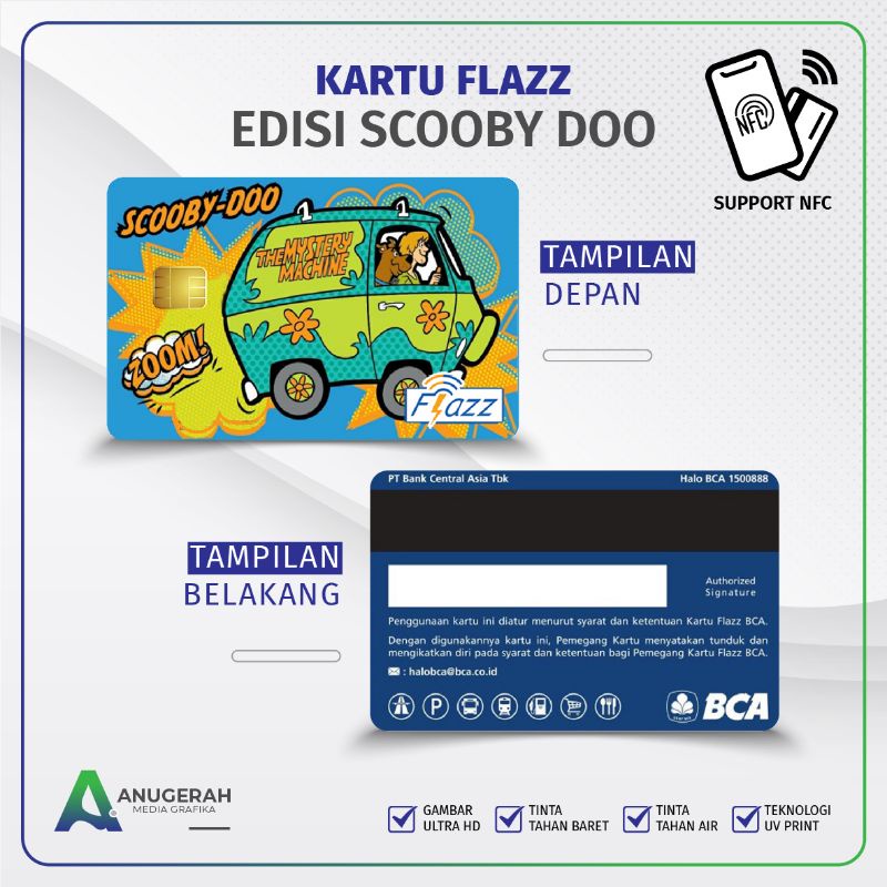Kartu Flazz BCA Gen 2 Motif Scooby Doo