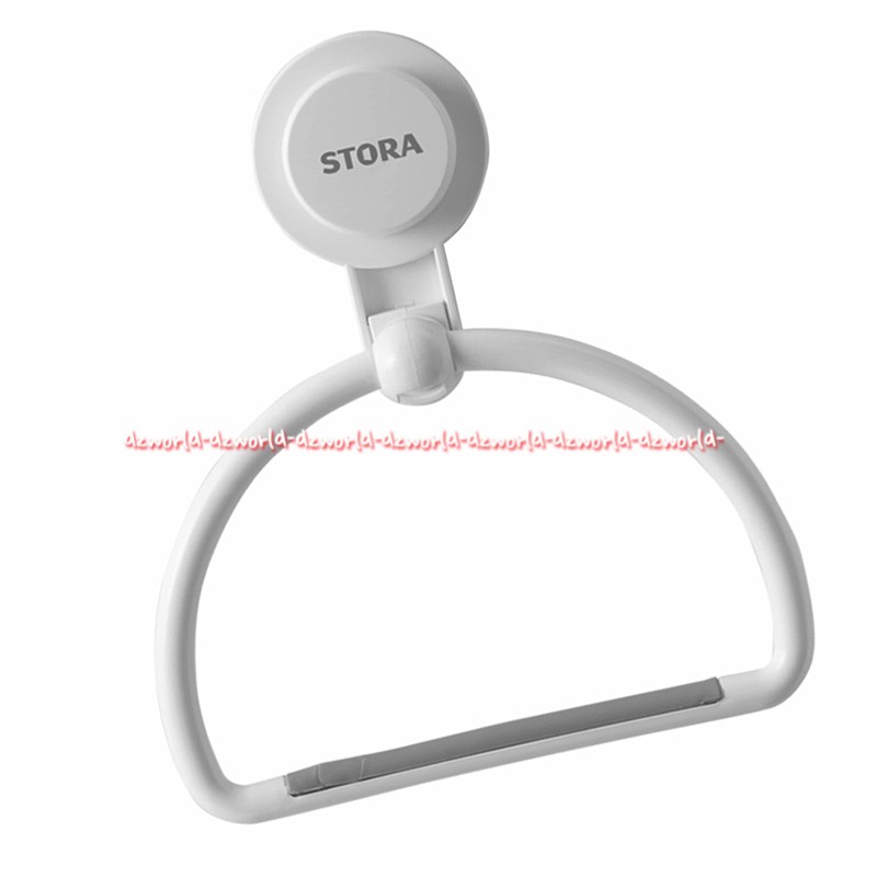 Stora Towel Rack Plastic Gantungan Handuk Model Klep Lem Knop Bahan Plastik Putih Mudah Ditempel Gantung Handuk Mandi