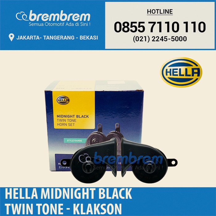 HELLA MIDNIGHT BLACK TWIN TONE - KLAKSON MOBIL