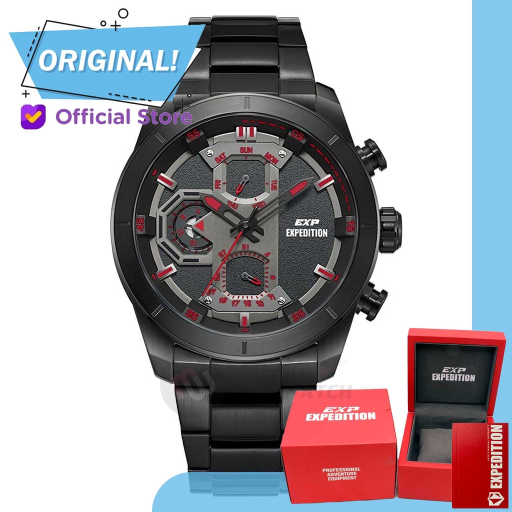 Jam Tangan Pria Analog Expedition 6828MF AC6828 AC 6828 MF 6828 MFBIPBARE Original Garansi Resmi