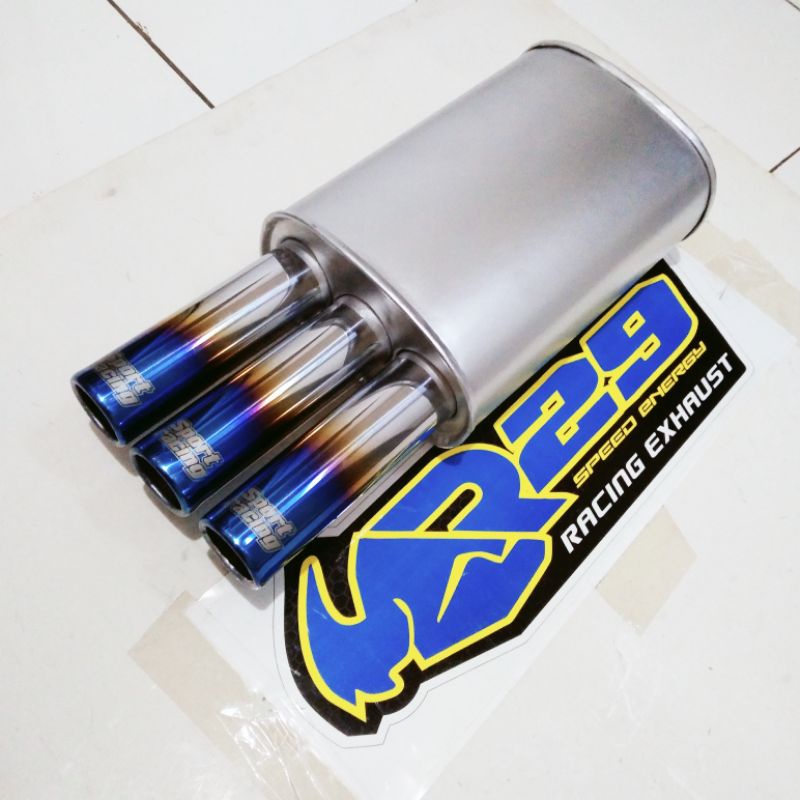 KNALPOT OMEGA CABANG 3 TIGA MOBIL LANCER EVO3 EVO4 FERIO CIELO ACCORD VIOS YARIS SWIFT JAZZ MAESTRO 