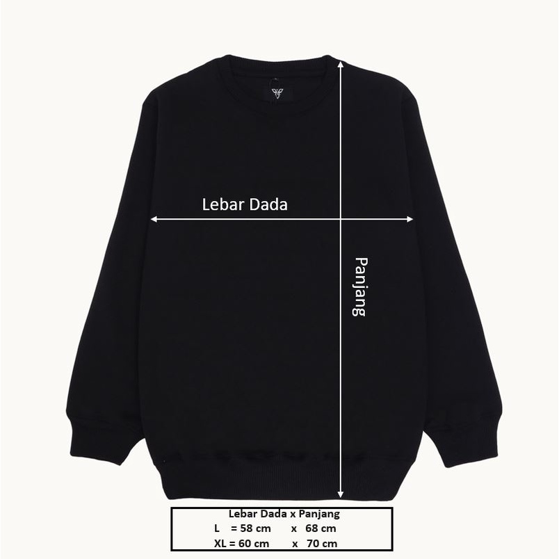 POLLAC Original Sweater Crewneck Motif Clock Pria Wanita Unisex