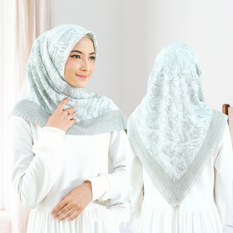 Hijab Voal Motif Lasercut / Jilbab Segiempat Printing Premium / Hijab Voal Motif Premium