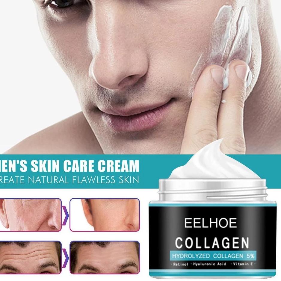 IdX3j3I EELHOE Collagen Cream Penghilang Keriput Pelembab Wajah Pria Krim Anti Kerut Cream Anti Keri