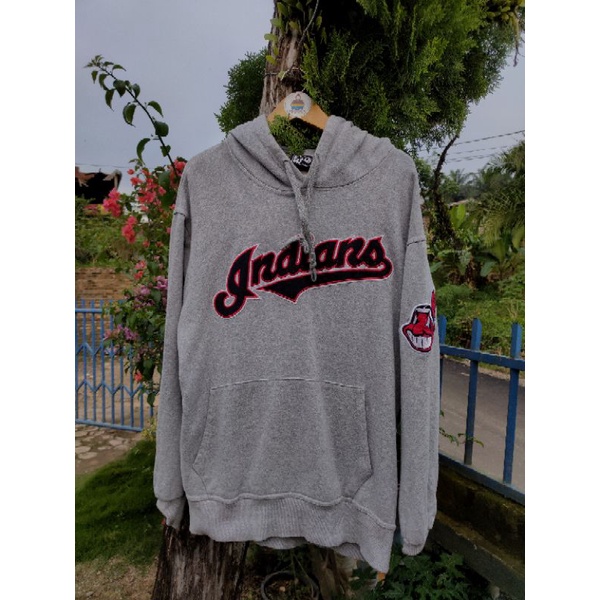 hoodie mlb defjam indians second hoodie mlb indians second