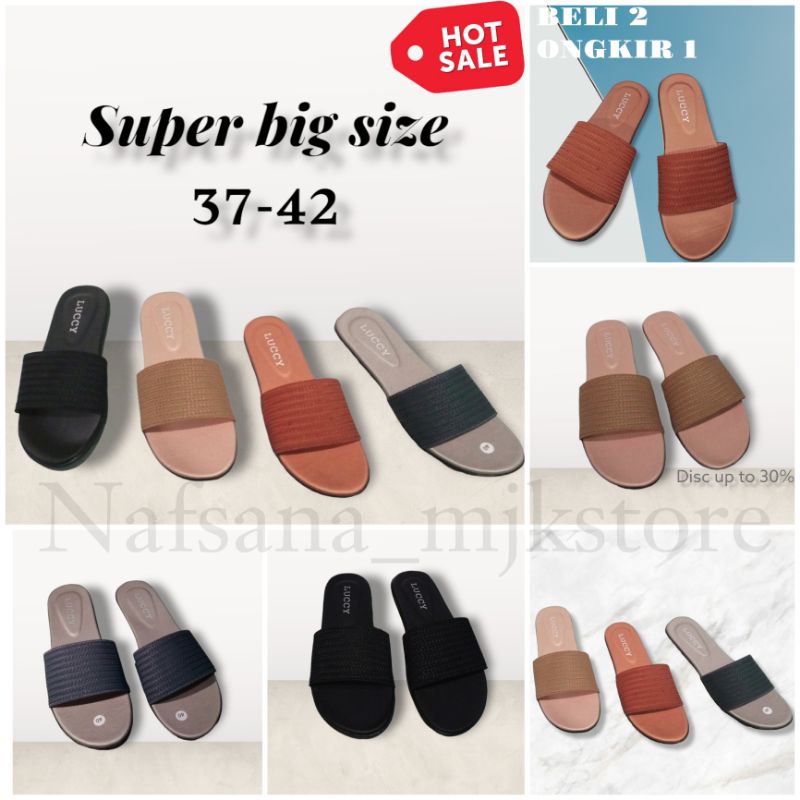 Sandal slop elastis//Sandal cewek kekinian
