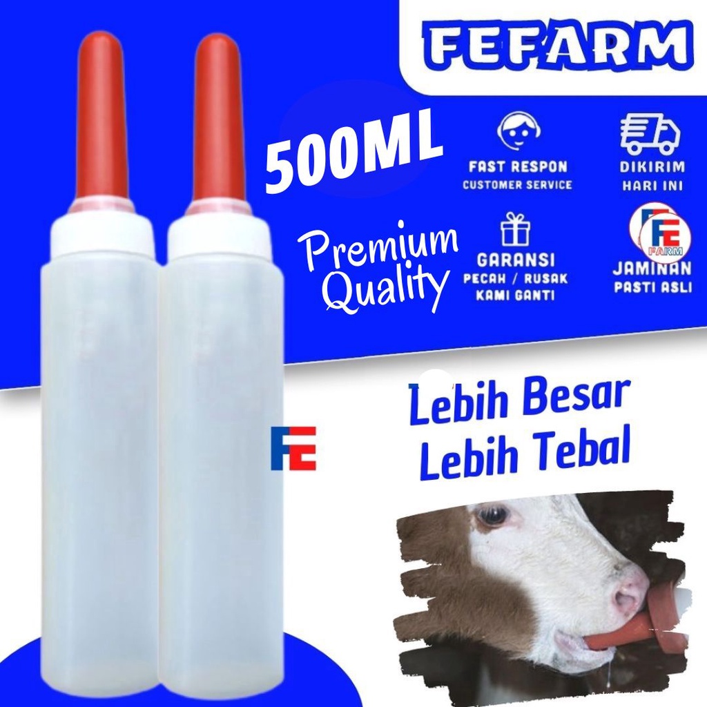 Dot Botol Susu Pedet Anak Sapi Premium Quality Original 500ml FEFARM