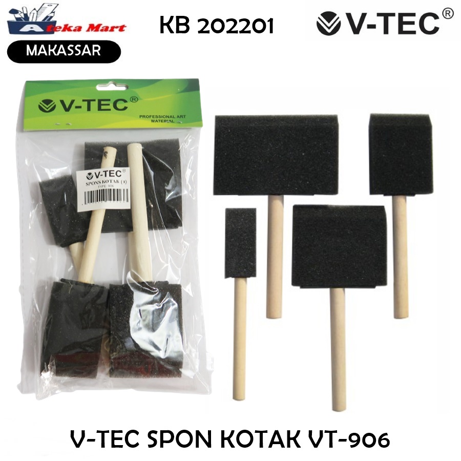 

[SET] V-TEC SPONS KOTAK VT-906 / KUAS ROLLER