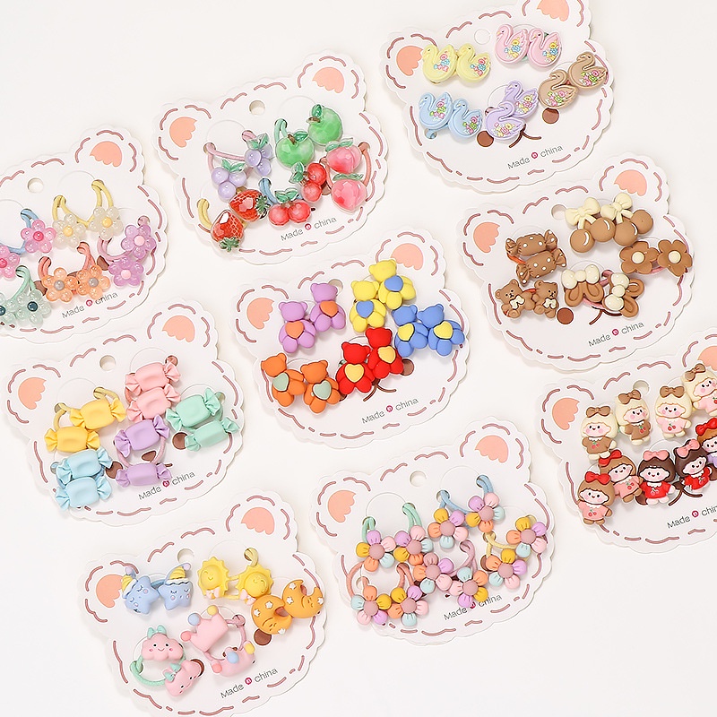 SET KARET IKAT RAMBUT ELASTIS ANAK BAYI GIRL BABY HAIRTIE KUNCIRAN HAIR AKSESORIS CUTE FLOWER BUNGA RIBBON PITA BOW KECIL SMALL CANDY KOREA KOREAN STYLE