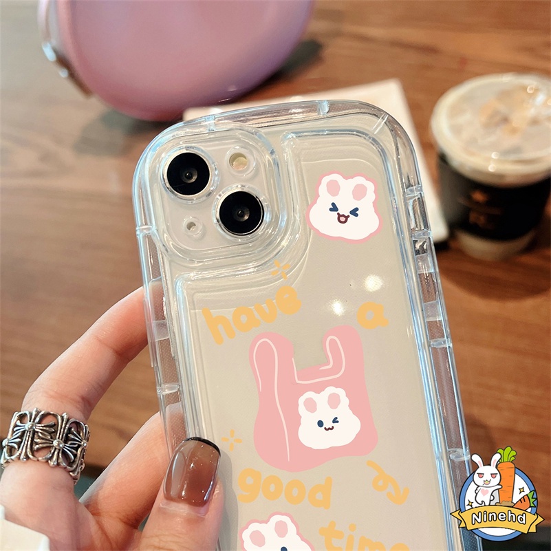 Soft Case Silikon Motif Kelinci Sabun Tahan Banting Untuk iPhone 14 13 12 11 Pro Max X Xr Xs Max 8 7 6 6s Plus SE 2020