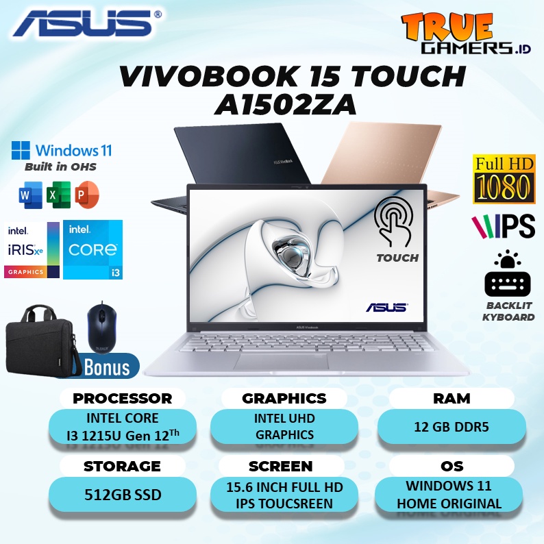 Laptop Asus Vivobook Go 15 E1504GA Intel i3 N305 8GB 512GB SSD W11 15.6 FULL HD