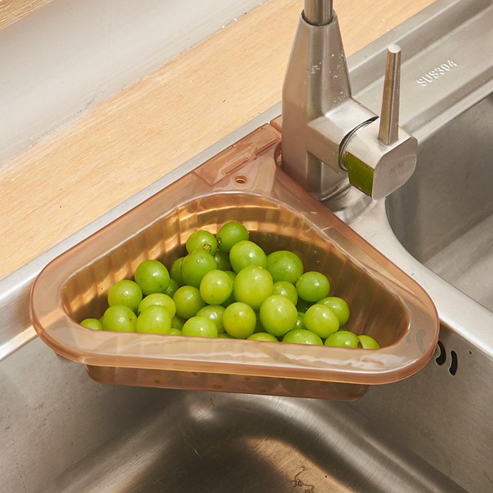 [Elegan] Keranjang Saringan Wastafel Universal 1Pcs Saringan Plastik Gantung Spons Drain Rack Aksesoris Dapur Draining Sink Strainer