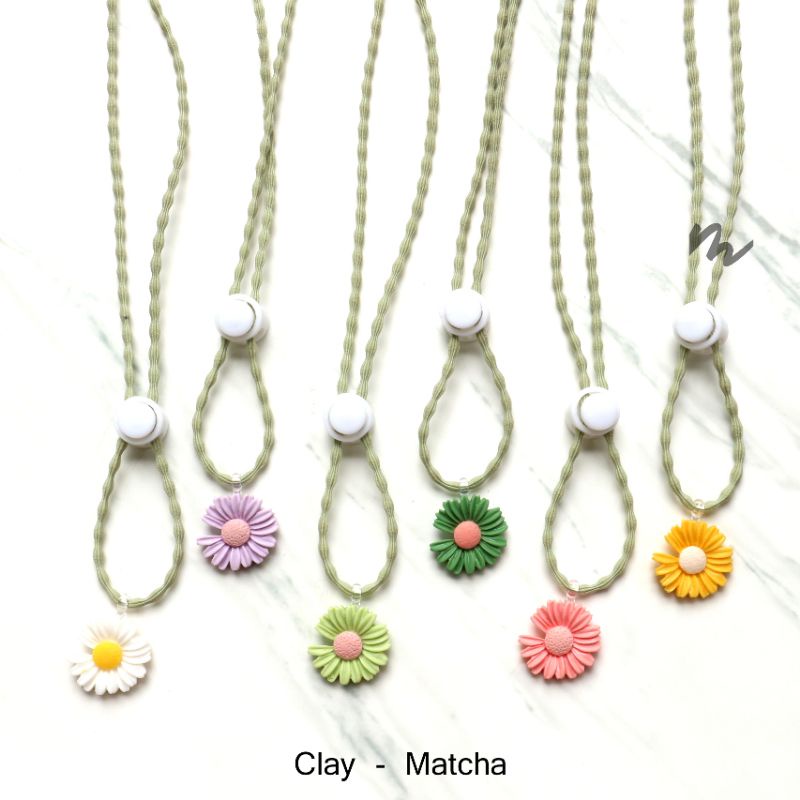 STRAP MASKER CLAY MATCHA / STRAP MASKER CLAY / STRAP MASKER / TALI MASKER / PENGAIT MASKER / KALUNG 