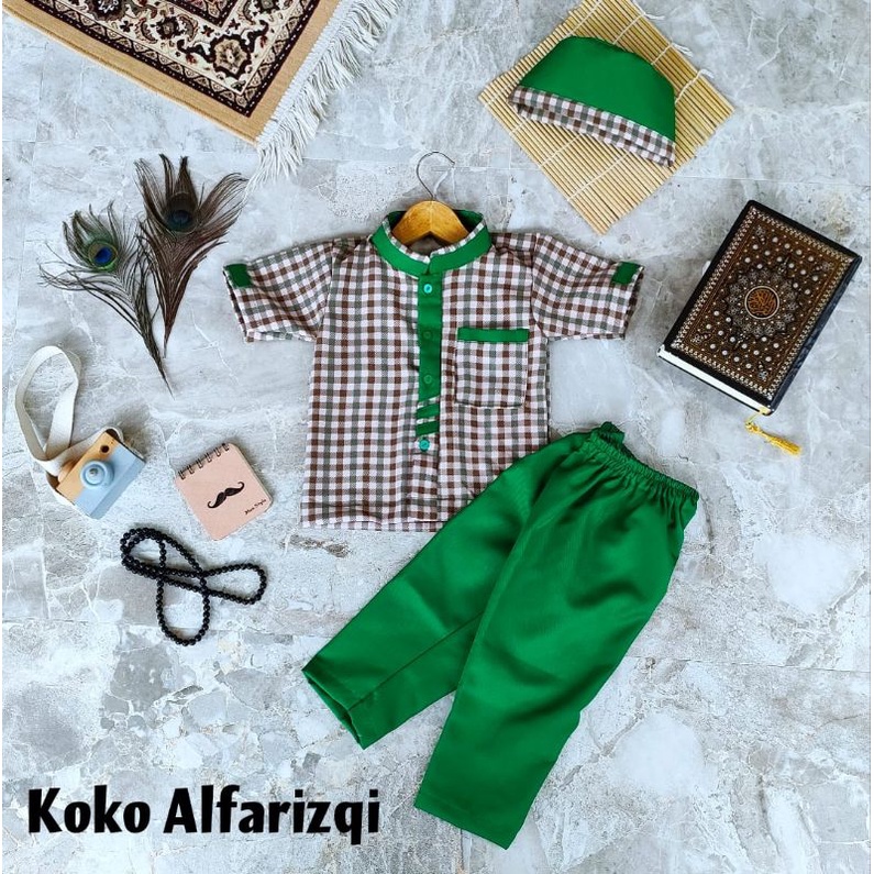 koko anak alfarizqi/koko anak dan dewasa/koko anak terbaru/koko lebaran anak