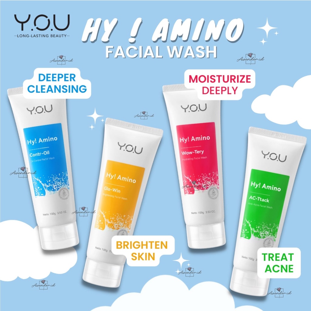 Sabun Cuci Muka YOU Facial Wash Hy Amino Anti Acne Sabun Cuci Muka Acnes Creamy Wash