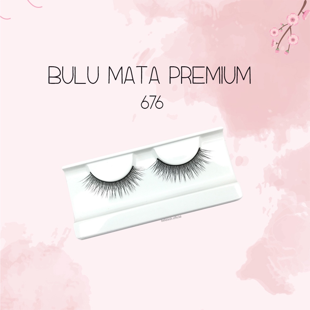 676 Bulu Mata Palsu Handmade Natural False Eyelash Eye Lashes Belle Eyelashes Premium
