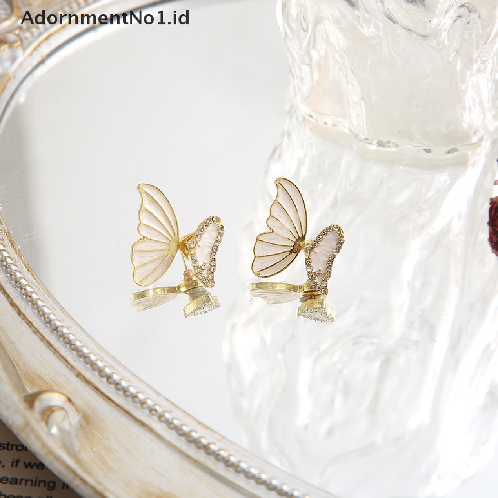 [AdornmentNo1] Korea Mutiara Zirkon Anting Unik Berlian Imitasi Mengkilap Stud Earrings Hadiah Pernikahan [ID]