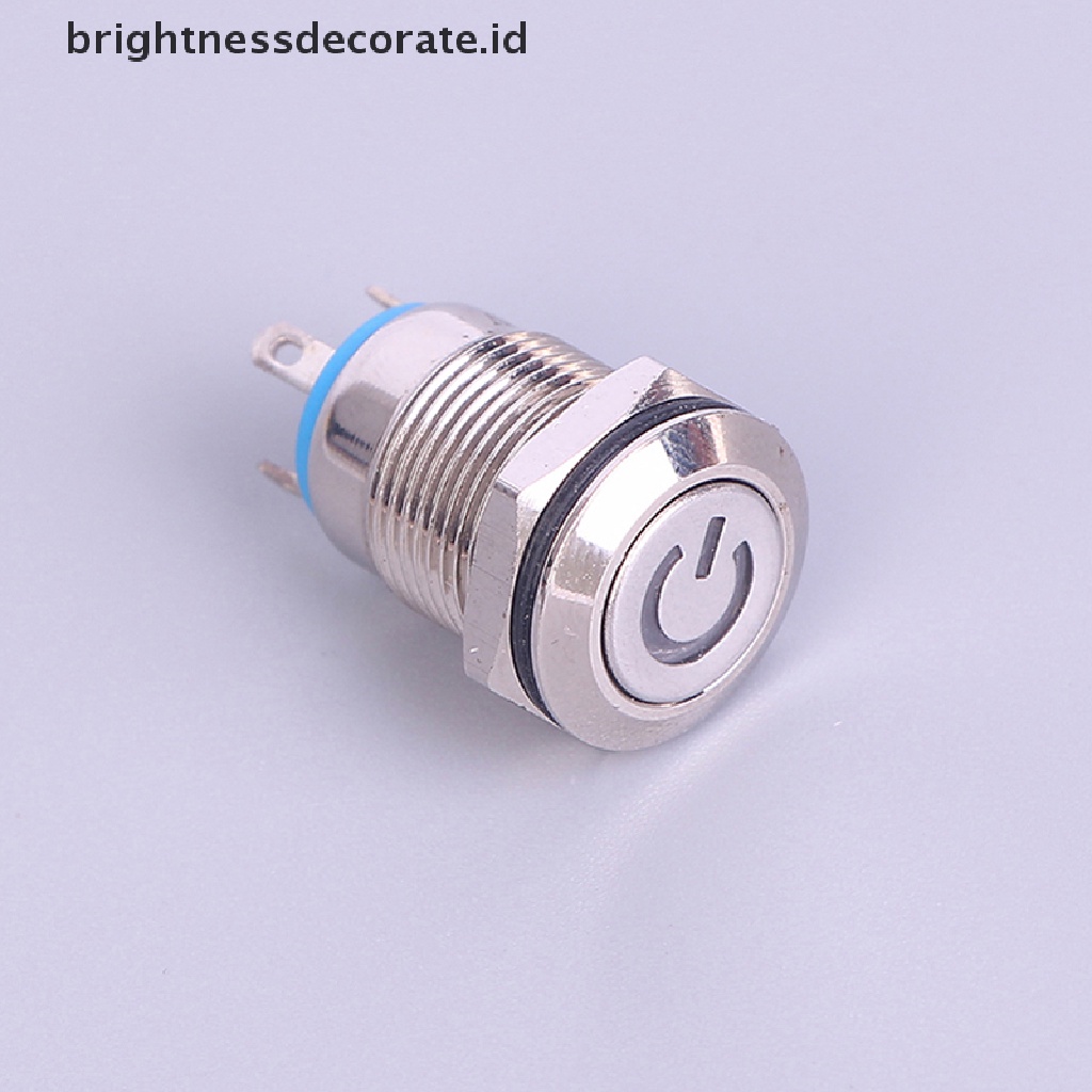 [Birth] 12mm 12V Latching Push Button Black Metal LED Power Momentary Switch Tahan Air. [ID] Baju Kaos Distro Pria Wanita Lengan Panjang [ID]