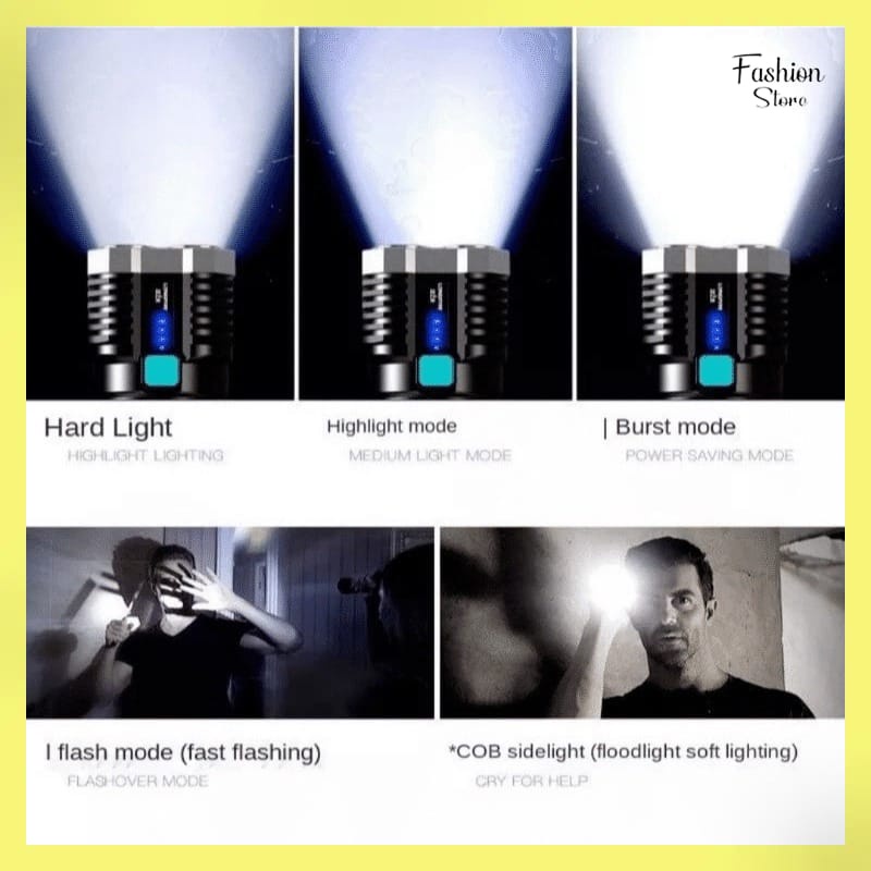 FST-ERANG JARAK JAUHR SENTER L19 4 LED USB RECHARGEABLE / SENTER 4 MATA SUP
