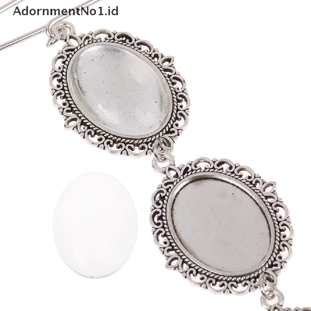 [AdornmentNo1] Wedding Bouquet Foto Charm DIY Pin Bros Berenda Bingkai Pesona Oval Bingkai Foto [ID]