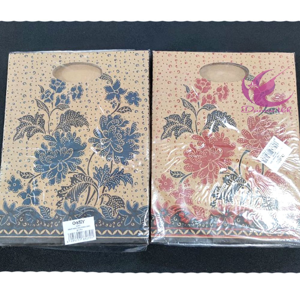 

Paper Bag Okey Pond Batik 260X200X80 mm 1 Pak isi 10 pcs