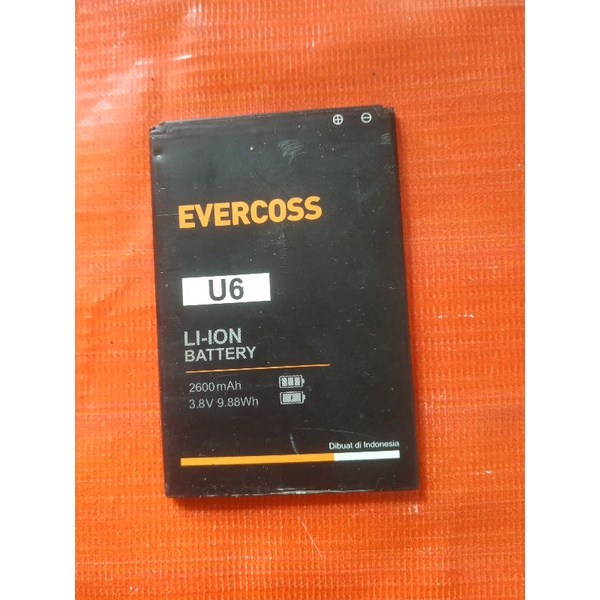 baterai bekas evercoss u6