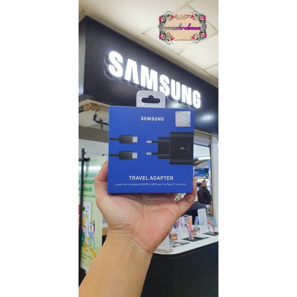 SUPER FAST CHARGING 45W CHARGER CASHAN TC SAMSUNG NOTE 20 S20 S21 ULTRA S22 S22 ULTRA S22+ A32 A52 A72 A80 A90 A33 A53 A73 S20+ S21 ULTRA NOTE 10 10+ A70 A71 Z FLIP 3 Z FLIP 4 Z FOLD 3 Z FOLD 4 TYPE-C ORIGINAL PACK BIRU SB4722