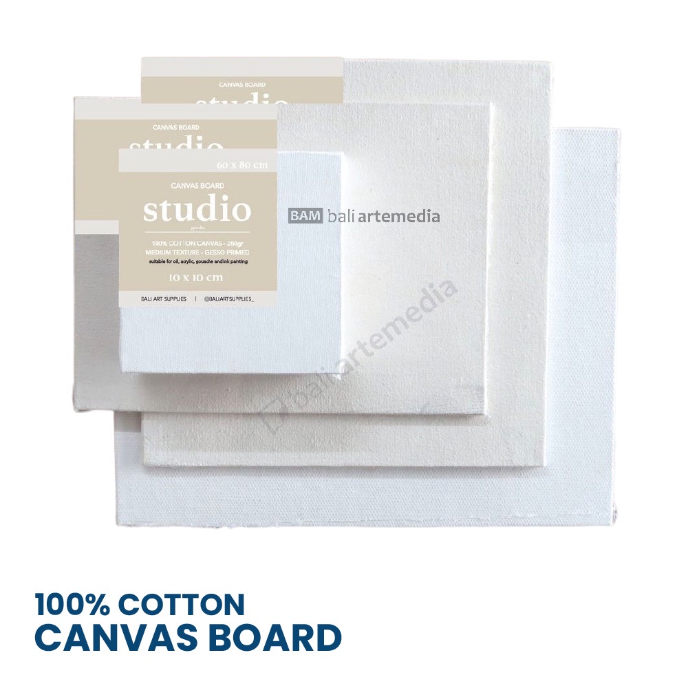 100% Cotton Canvas Board Bali Artemedia - Studio Grade