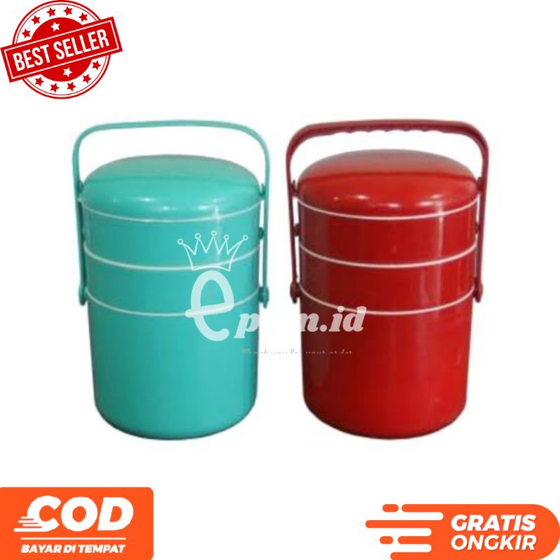 Rantang Piknik Besar TAMAS / Rantang Susun 3 Serbaguna (FREE BUBBLE WRAP)