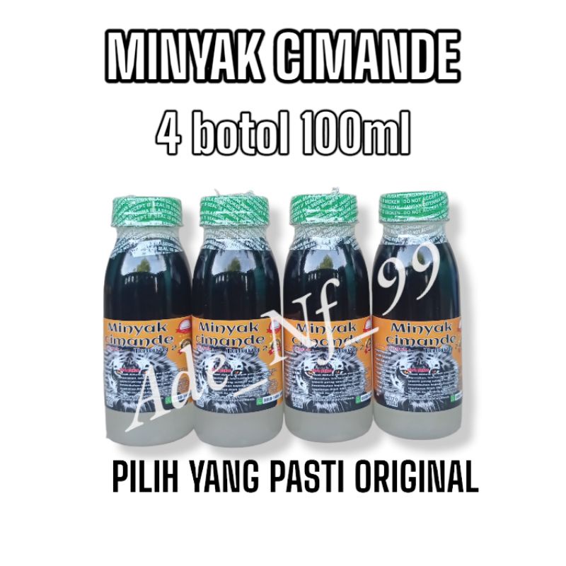 Minyak Cimande Asli Original 4 botol 100ml untuk mengobati patah tulang memar terkilir pegal pegal strok dll minyak urut cimande minyak cimande bogor