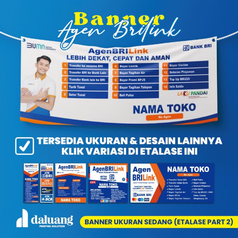 SPANDUK AGEN BRILINK BANNER AGER BRILINK CUSTOM BISA COD