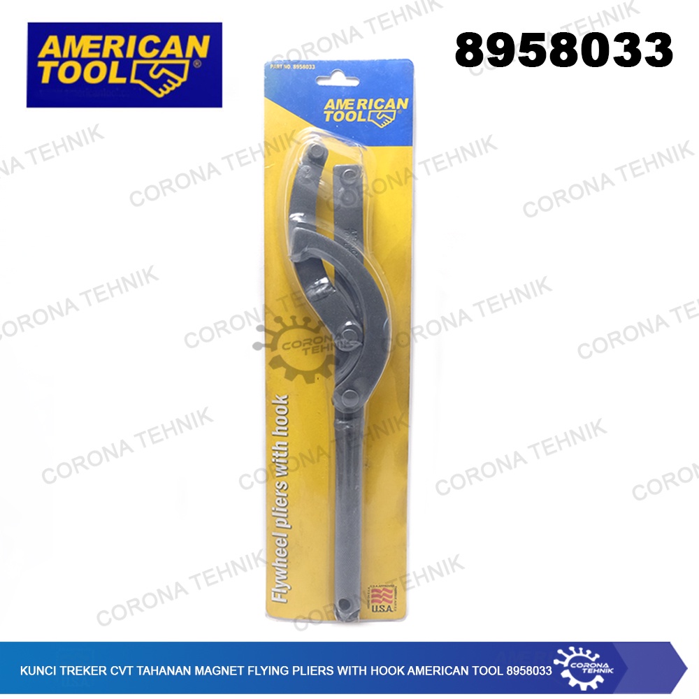 American Tool 8958033 Kunci CVT Tahanan Magnet Flying Pliers Hook