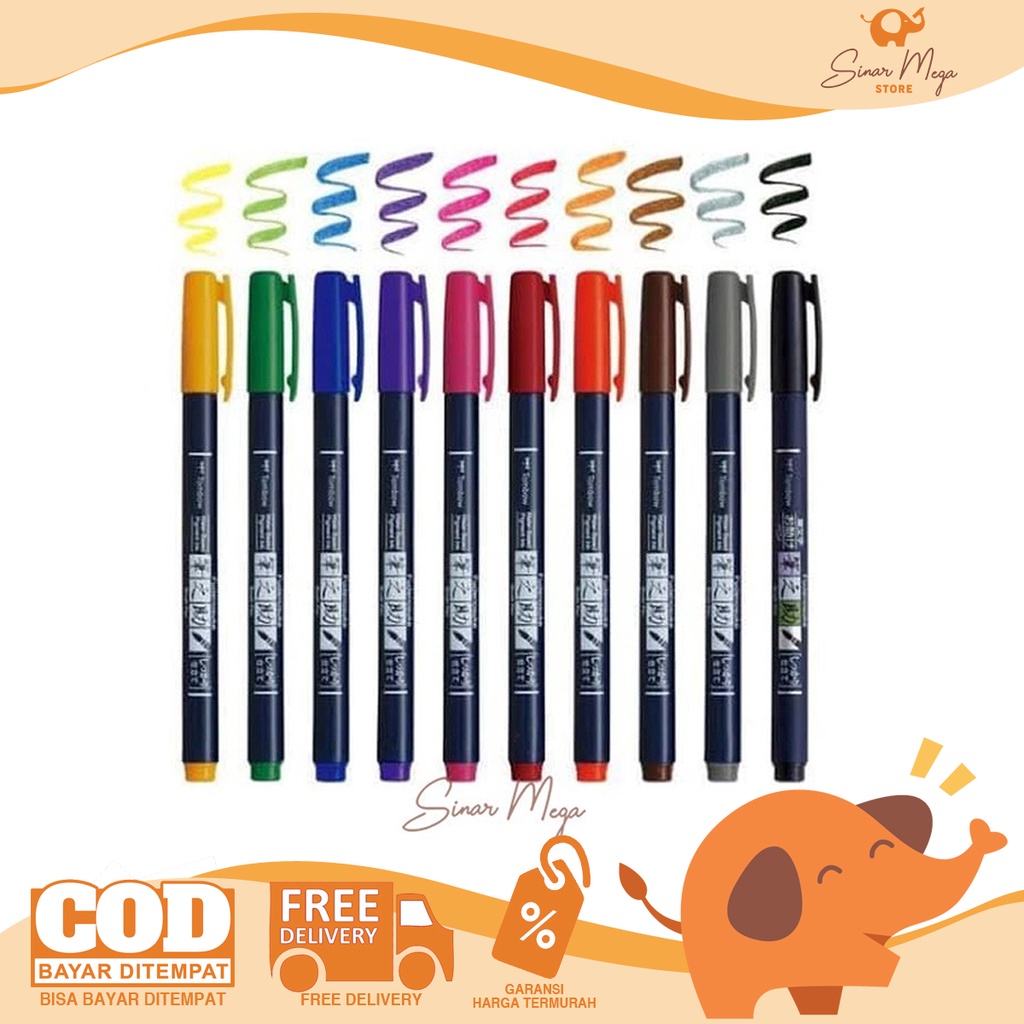 

Tombow Fudenosuke Brush Pen Hard Color Calligraphy / Fudenosuke Color