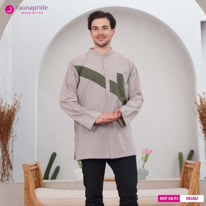 Rauna - Baju Muslim - Sarimbit - Koko Dewasa Modesty 08 Panjang Hijau