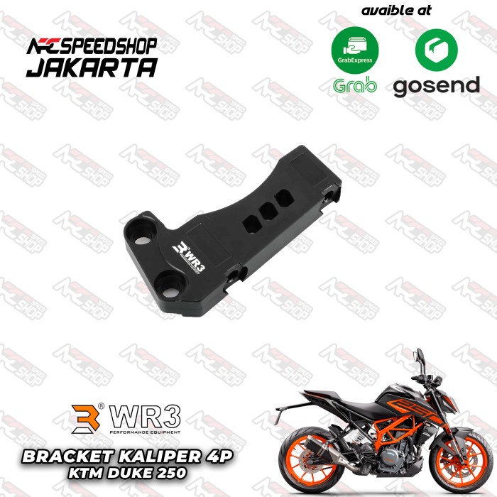 Bracket / Breket Kaliper Wr3 Depan Ktm Duke 250 -Black #Original
