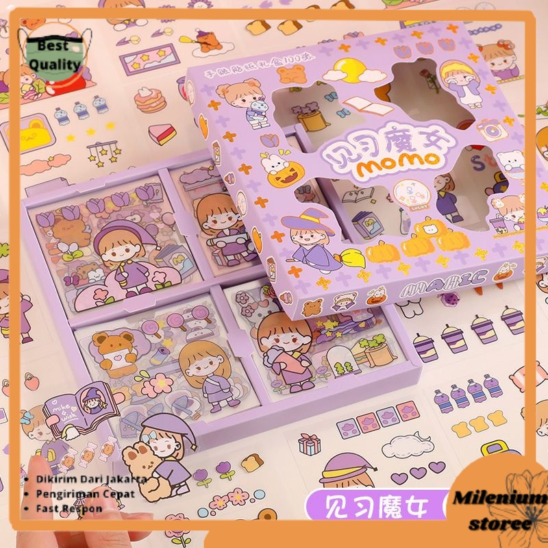 

Stiker Motif Karakter Kartun Animasi Korea Lucu Anti Air Dekorasi Stiker DIY Isi 100 Lembar MS