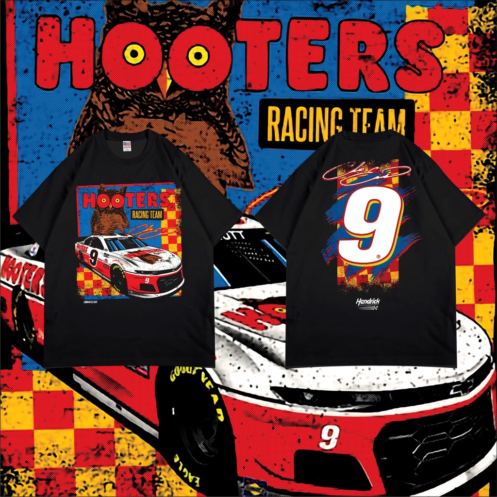 NASCAR HOOSTER BLACK VINTAGE TEE BOOTLEG - PREMIUM KAOS