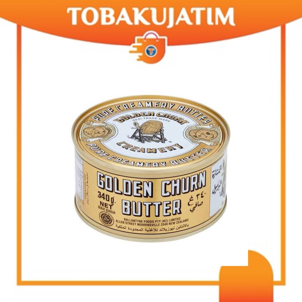 

mentega GOLDEN CHURN BUTTER 340gr KALENG ORI