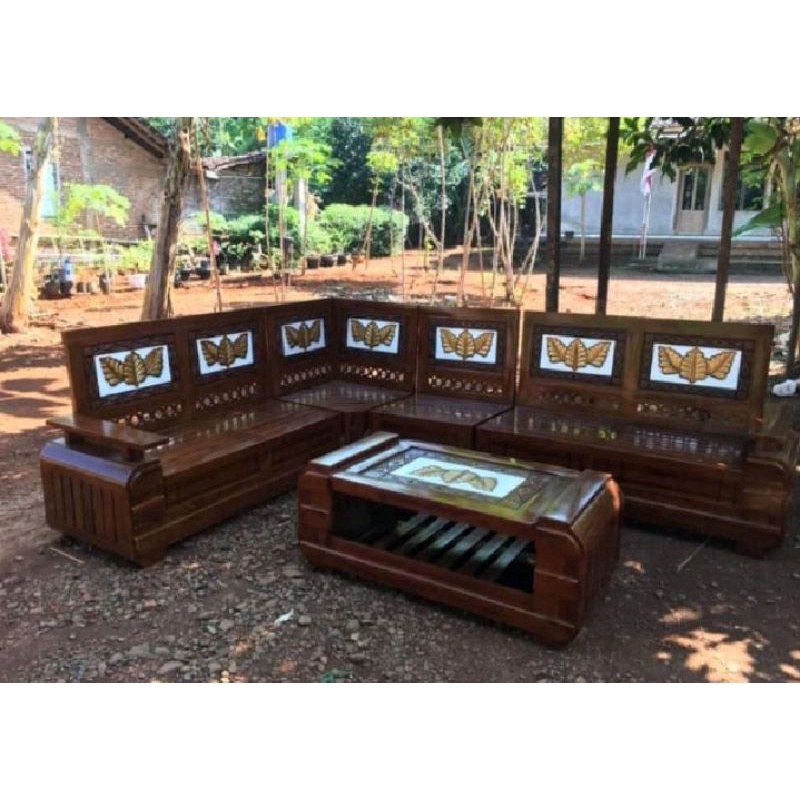 Kursi Tamu Kayu Jati Domini Kursi Tamu Sudut Mebel Jepara