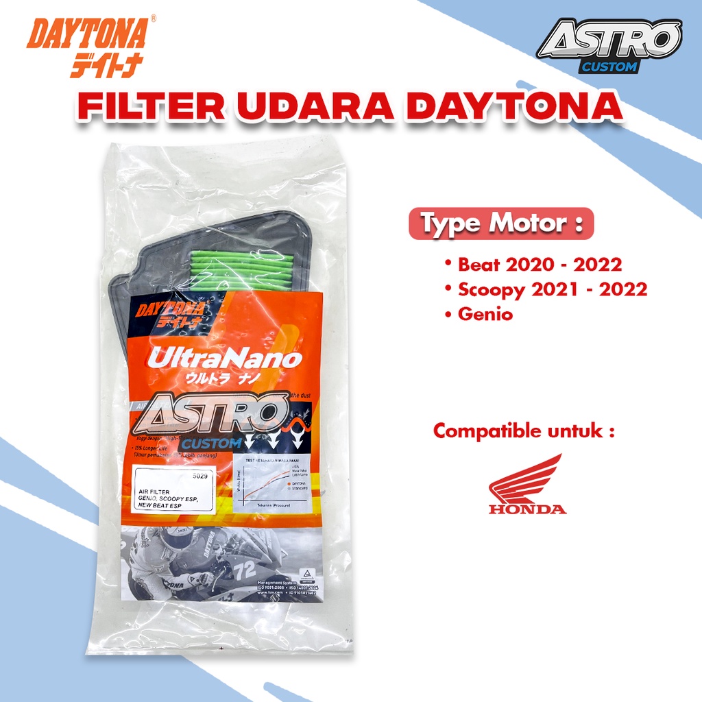 Filter Udara Daytona Beat Deluxe NEW Scoopy Fi ESP NEW Prestige Stylisht GENIO Universal CVT Racing