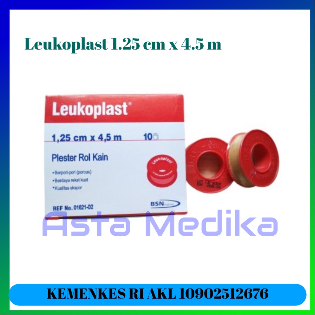 Plester Roll Kain Leukoplast 1,25 cm x 4,5 cm BSN Plester Rol Kain 0.5 inch BSN Plester Gulung Leukoplast BSN