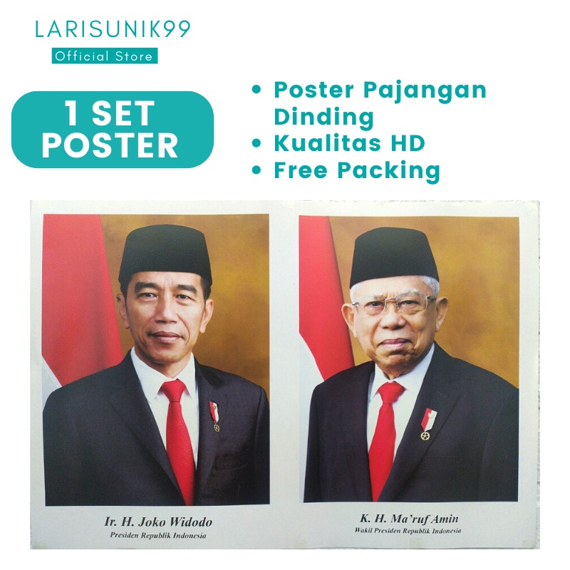 Gambar Presiden dan wakil Photo Presiden Resmi Terbaru Gambar Lambang Garuda Pancasila Poster Hiasan