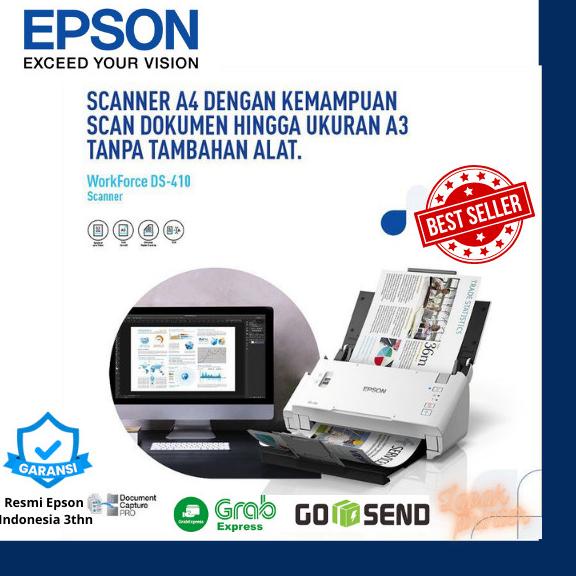 SCANNER EPSON DS-410 EPSON DS410 SCAN F4 GARANSI RESMI EPSON