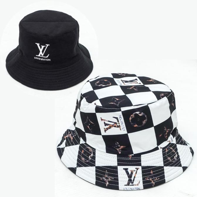 Topi Bucket Hat LV Monogram Import Mirror / Bucket Hat Bolak Balik