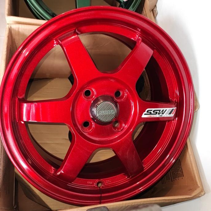 SSW THAILAND MODEL TE37 TE 37 RED RING 15 PCD 4X100